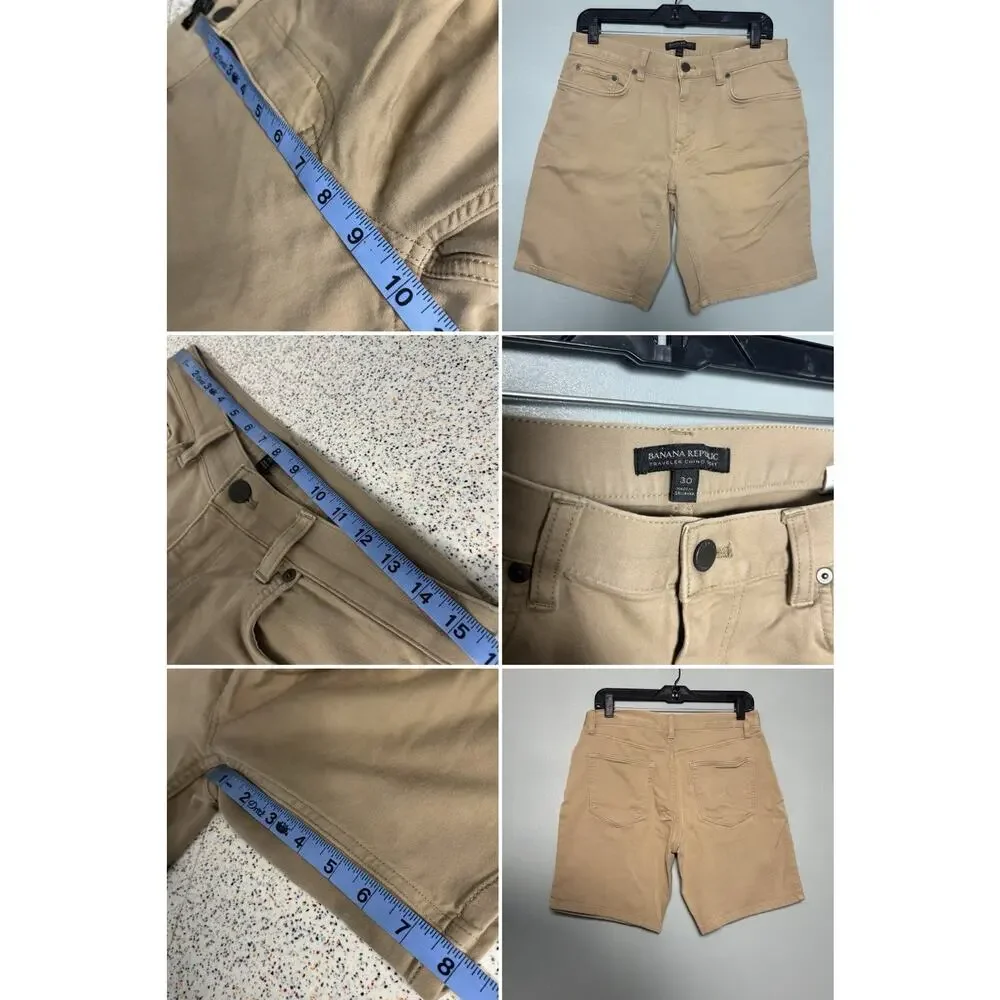 Banana Republic Men’s 4-Pack Bundle Chino Khaki Pants Work Blue Tan Shorts